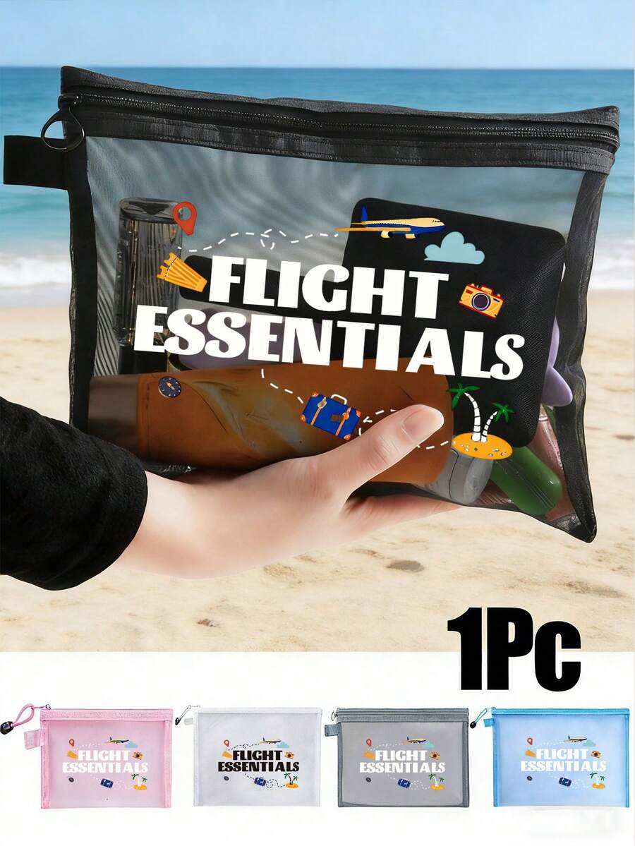 趣味旅行主题网眼化妆包,飞机图案 - 轻便拉链化妆包,我的飞机用品收纳包,旅行配件包,多功能化妆洗漱包,充电器收纳包,趣味旅行包,旅行包,打包整理,是送给女性、空乘人员和旅行爱好者的理想礼物,非常适合生日、母亲节和周年纪念日,旅行配件返校季必备 | 旅行者的必备之选。 - 彩色 - 查看 1