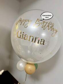 Personalised Balloon Vinyl Name Labels - For Party Balloons, Birthday Balloons, Confetti Balloons, Bridesmaid Gift[ Balloons Not Included ] - Multicolor - View 3