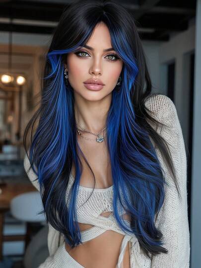 32 Inch Extra Long Curly Wigs Ombre Wavy Wigs For Women Synthetic Wigs For Girls Daily Party Use Ombre Heat Resistant Long Curly Wave Wig Cosplay Wigs