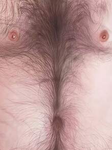 Áo thun nam tay ngắn in hình số 3D và họa tiết lông ngực trừu tượng, phong cách đường phố thường ngày, cổ tròn. - Nhiều màu - Xem 5