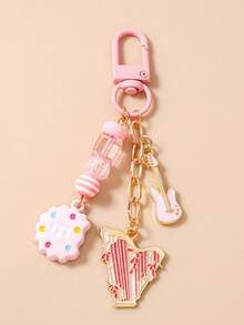 新款串珠饼干、吉他、小提琴、竖琴钥匙扣、包包挂件 - 彩色 - 查看 13