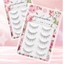 5 Pairs Whole Strip False Eyelashes, Natural Cute Demon Style Eyelashes, Realistic Cartoon Transparent Eyelashes, Suitable For Various Festivals And Parties - Multicolor - View 8