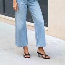 Women 2026 New Summer Kitten Heel Mule Sandals With Bow Decor, Comfortable Open Toe Slip On Slide Sandals For Party Wedding And Daily Casual Wearing - màu đen - Xem 11