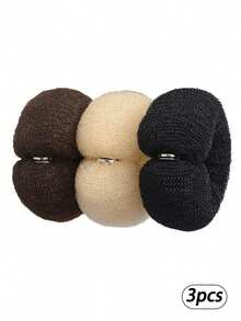 1 pieza Molde para hacer moños de rosquilla, Moldeador de espuma de rosquilla DIY de 17cm, Accesorio para el cabello de mujer, Adecuado para otoño, Herramienta de peinado, Accesorio para el cabello de mujer, Otoño, Accesorio para el cabello de mujer, Herramienta de peinado, Accesorio para el cabello, Accesorio de belleza, Regalo - Multicolor - Ver 12