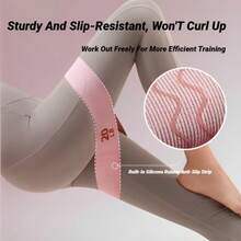 1pc 20-90LB Yoga Elastic Band Buttocks Elastic Ring Fitness Training Women's Resistance Band Strength Training Stretching Buttocks For Gym - Multicolor - View 4