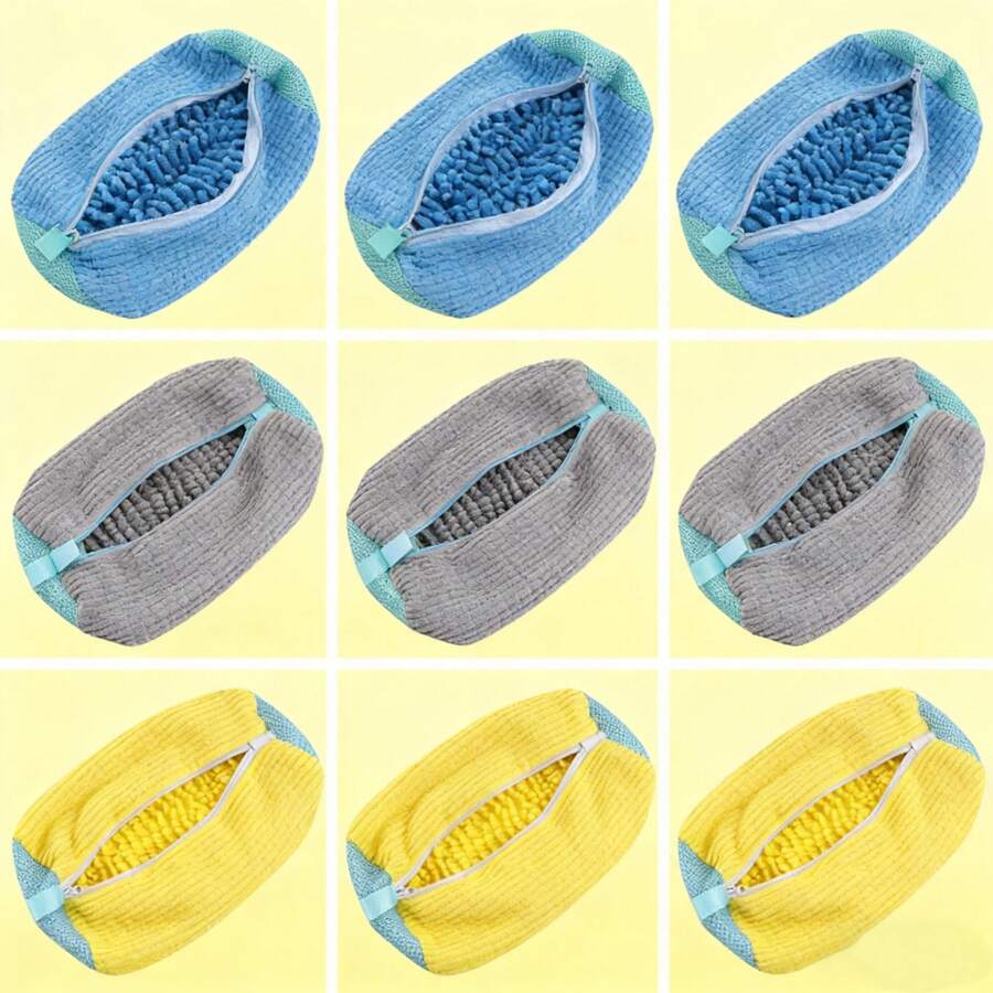 Durable Shoe Washing Bag Suitable For All Shoe Types - Sturdy Polyester Zipper Closure, Plush Lining Interior Protective Laundry Bag, Reusable, Great For Athletic, Sneakers And Casual Shoes - Nhiều màu - Xem 1