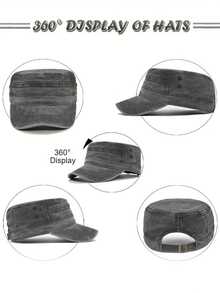 Mũ lưỡi trai che nắng có thể điều chỉnh, mũ rằn ri nhẹ, unisex, thích hợp cho các hoạt động ngoài trời như du lịch, câu cá, quân đội, leo núi, đạp xe, thể thao và sử dụng hàng ngày. - Nhiều màu - Xem 11