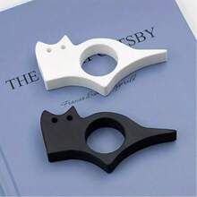 1pc Cat Thumb Page Holder, Black Cat Thumb Book Stand, One-Handed Reading Bookmark, Reading Accessory, Portable Thumb Book Stand, Gift For Book Lovers, Suitable For Birthday, Party, Graduation And Back To School - A - View 6