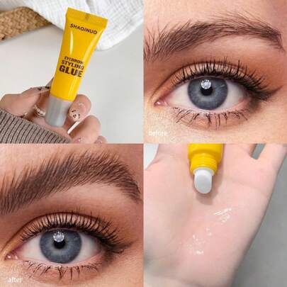 Gel de cejas, Pomada para dar forma a las cejas con cepillo, Gel de cejas de sujeción fuerte
