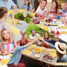 100/50/25/10/2pcs Gold Thickened Reusable Plates, Dessert Plates, Cake Plates, 7inch/9inch Round Plates, Elegant Polished Metal Rim, Waterproof , Suitable For Picnics, Dinners, Parties, Christmas, Communion, Valentine's Day - Multicolor - View 8