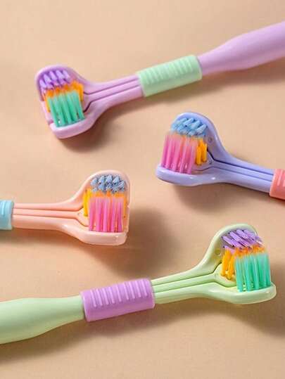 1/2/4pcs GentleCare Extra Soft Nylon Toothbrush Heads, Suitable For Sensitive Gums, V-Shaped Design For Deep Cleaning, 45-Degree Angle Design Cleans Hard-To-Reach Areas, Suitable For Daily Sensitive Teeth Care | Ergonomic Handle | Anti-Slip Design