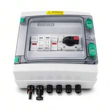 Oumefar Caja Combinadora Solar Fotovoltaica Caja Combinadora Fotovoltaica de Salida 1 en 1 con Interruptor de Desconexión 1000V 32A para de Energía Solar RV Uso Doméstico - como en la foto - Ver 9