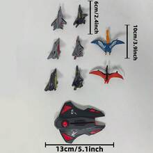 Lanzador de avión de combate - Avión de combate eyectable, juguete educativo simple de tiro, modelo de serie militar, lanzador de batalla de aviones, regalo para niños, regalo de Navidad - Negro - Ver 10