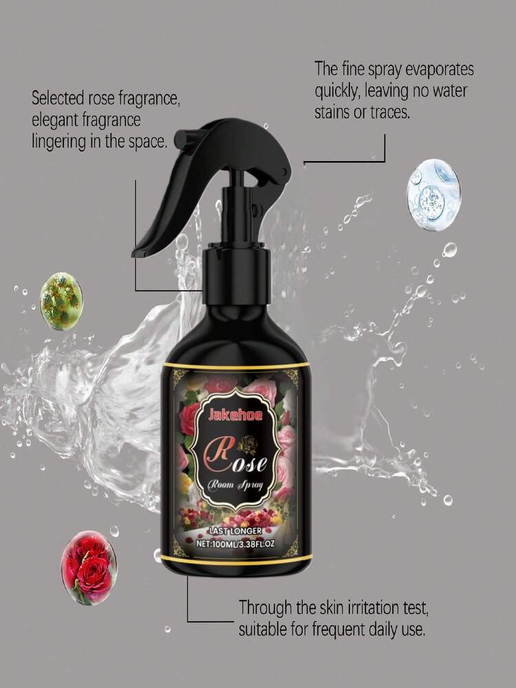 jakehoe 1瓶/100毫升玫瑰香氛室内喷雾，持久留香，强效除臭清新，天然玫瑰香氛，温和清新空气 - 空氣清新劑 - 查看 3