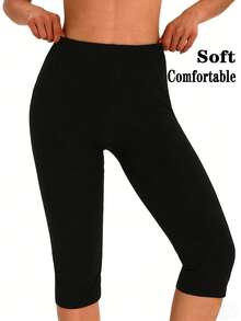 1 chiếc quần legging nữ co giãn ôm sát, màu đen, dài đến mắt cá chân, chất vải mềm mại, thoải mái, thời trang đường phố, phù hợp cho tập thể dục, yoga, hoạt động ngoài trời và mặc hàng ngày. - màu đen - Xem 4