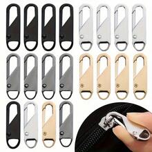 4/10/20pcs Multi-Functional Zipper Pulls Replacement - Suitable For Luggage, Jackets - Easy To Install, Zipper Heads, Zipper Accessories, Replacement, Repair, Detachable, Metal, Bags, Clothing, Backpacks, Universal, Durable - 3.81cm X 1.27cm - 4 Color Options - Multicolor - View 8