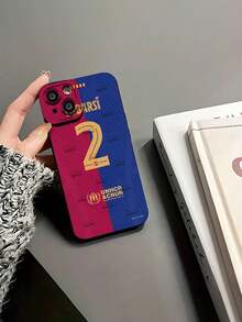 Diseño de la camiseta del Barcelona con el dorsal número dos del jugador Cubarsí. Esta elegante funda es compatible con Samsung, Apple, VIVO, OPPO, , Transsion, ,  y Honor. Fabricada en silicona TPU, ofrece protección contra golpes y caídas, además de una sensación superior. Es un regalo ideal para familiares, amigos y seres queridos, y una opción perfecta para San Valentín y Año Nuevo. - Negro - Ver 6