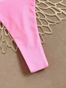 Summer Fashion Shiny Nylon Splice Unique Design Sexy Bikini Set 2 Pieces, Suitable For Beach Vacation, Bikini Beach Party, Music Festival, Surfing And Other Activities - Multicolor - View 5