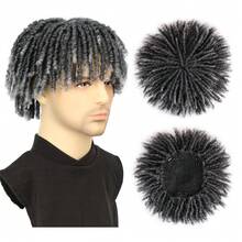 Dreadlock Topper For Men Afro Twist Braided Dreads Locs Hair Toupee Synthetic Hair Extension Daily Party Use - Nhiều màu - Xem 7