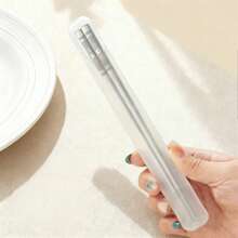 19/24cm 304 Stainless Steel Chopsticks With Cute Cartoon Pattern,Anti-Slip & Anti-Mold Chinese Chopsticks With Storage Box Portable Tableware ,Dishwasher Allowable, Suitable For Use In Kitchens, Travel, Picnics, Camping - View 2