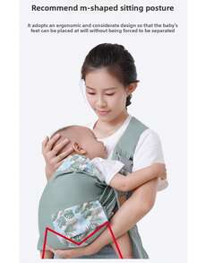 1个婴儿背带背包，适合6-36个月的婴儿（10-30磅），轻便透气，可侧背或前背，可调节，方便侧背和前背。 - 彩色 - 查看 8