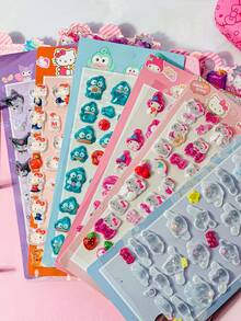 Cute Cartoon 3D Bubble Stickers, Kawaii Stickers For DIY Scrapbooking, Notebook, Laptop, Phone, Toys, Gifts - Multicolor - View 8