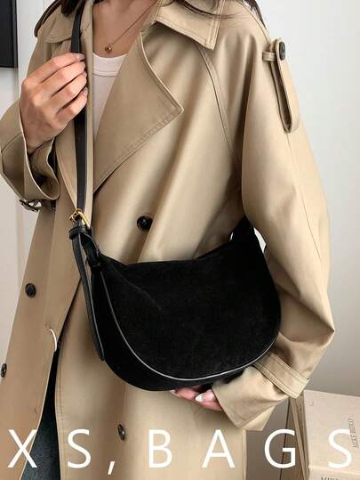 小众设计女士复古单肩斜挎包，大容量，多功能饺子袋