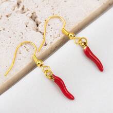 5pcs Stainless Steel Chili Pepper Pendant, Suitable For DIY Necklace, Bracelet, Earring Jewelry Making - 5pcs - View 5