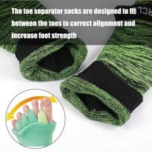 SPORCLO Toe Separator Socks For Men Women Fy Foot Alignment Sock Massage Cotton Bunion Socks Yoga Sports GYM - B 多色 - 查看 4