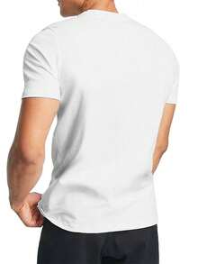 Camiseta casual blanca de cuello redondo, decorada con una rosa roja y la impresión "FORGIVE" -- manga corta, corte regular, adecuada para uso diario, apta para todas las estaciones. Camiseta vintage country: un toque divertido para tus atuendos en reuniones informales, eventos musicales o uso diario. - Blanco - Ver 2