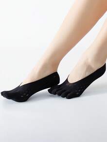 5 pares de calcetines invisibles de mujer para el verano, de malla transpirable y silicona antideslizante - Multicolor - Ver 3