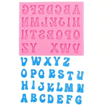 Silicone Mold With English Letters & Numbers, Resin Wax Candle Decoration Mold, Multipurpose Reusable Mold