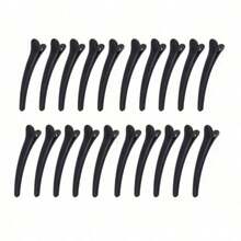 4 piezas de pinzas para el cabello con acabado mate y función de posicionamiento - Negro - Ver 6