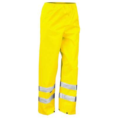 Result Mens Hi-Vis Trousers / Pants (Hi-Vis Yellow) - 100% Polyester - (BC917)