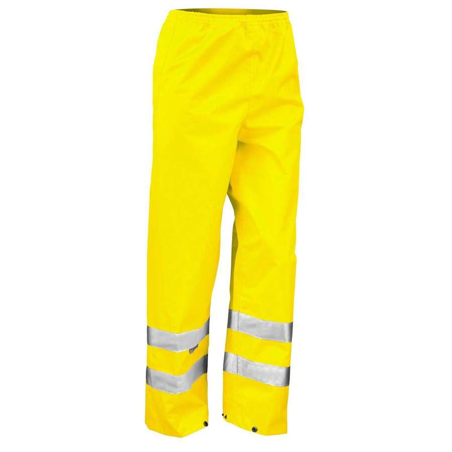 Result Mens Hi-Vis Trousers / Pants (Hi-Vis Yellow) - 100% Polyester - (BC917) - Yellow - View 1