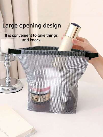 1pc New Waterproof EVA Storage Bag, Portable Drawstring Toiletry Bag, Large Capacity Gym Clothes Organizer, Unisex Outdoor Travel Beach Wash Bag