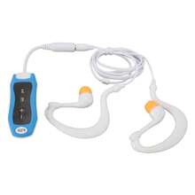 Reproductor de Mp3 a Prueba de Agua Auricular Recargable por USB para Nadar Correr Bucear Auriculares con Música Teléfono con Canal Auditivo para Ipx8 USB2.0 Auricular - Azul - Ver 6