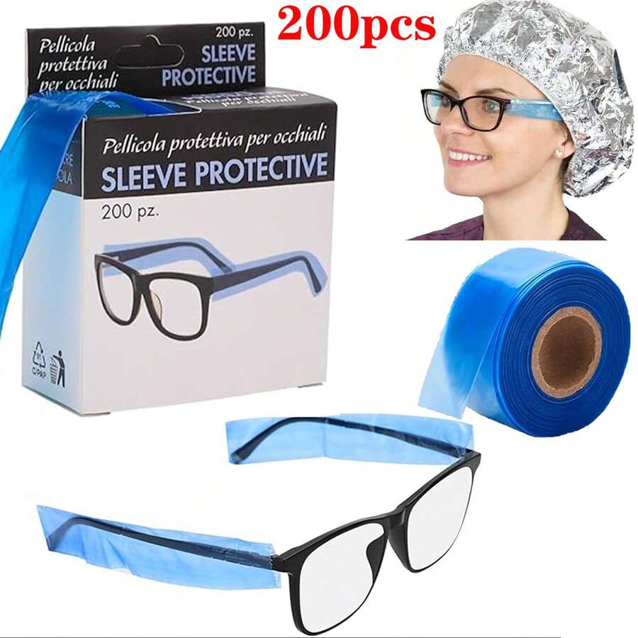 200pz Disposable Hair Dyeing Eyeglasses Cover - Disposable Eyeglasses Cover - Eyeglasses Protector - Eyeglasses Cover - Disposable Eyeglasses Protecto