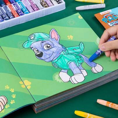 Paw Patrol 1本汪汪队立大功绘画书 儿童涂色书 3-6岁幼儿园涂色书 婴儿涂鸦玩具，完美节日礼物（款式随机）