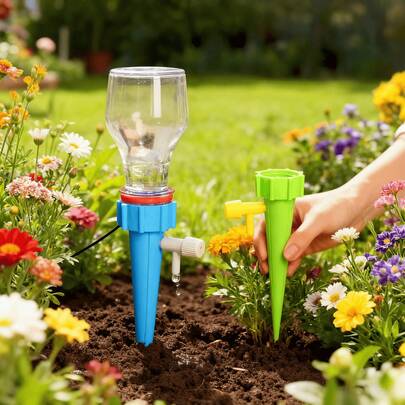 Sistema de riego por goteo automático, a prueba de fugas, con tasa de flujo ajustable, suministro de agua preciso, adecuado para diversas plantas en macetas, jardinería en el hogar