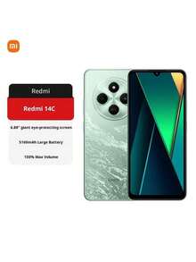 小米 (MI) Redmi 14C 6.88 英寸护眼大屏，120Hz 高刷新率，150% 大扬声器，4GB+64GB/8+256GB，星空黑/银/绿，USB Type-C（中文和英文版） - 綠色 - 查看 9