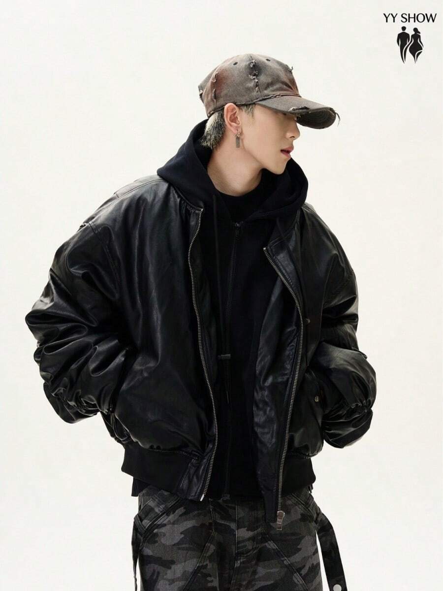 Men Jackets And Coats - 黑色 - 查看 1