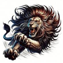 1pc/2pcs/3pcs Fierce Lion Heat Transfer Sticker, Suitable For Ironing On Streetwear, Personalized Backpacks, Holiday Gifts, Conveying Wild Power - 3PCS-s - View 3