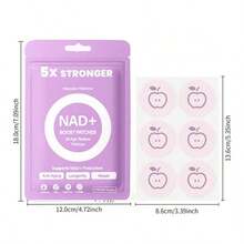 NAD+ Enhanced Patches, 4 Packs/120 Patches, Offer Anti-Aging Benefits And Boost Energy. Rich In NMNH, Resveratrol, And Nicotinamide Nucleoside, They Help Promote A Healthy Lifestyle. This Product Contains No Synthetic Additives Or Irritants And Features 8-Hour Sustained Release. - 4 gói/120 miếng dán - Xem 9