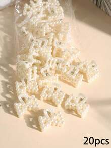 15/20 chiếc kẹp tóc nhỏ đính ngọc trai đa năng, kẹp tóc mái tối giản, kẹp tóc mini cho nữ, phụ kiện tóc retro cho kỳ nghỉ hè ở bãi biển. - Nhiều màu - Xem 5