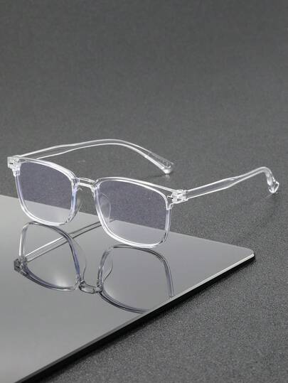 1-2pcs Fashion Plastic Eyeglasses, Solid Color Pattern, Geometric Shape, Casual Style, Suitable For Daily Use, Street Photography, Back To School, Outfit Matching, Hiking, Party, Gifts For All Occasions, Fits All Face Shapes, High Quality Glasses