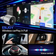 无线 CarPlay/Android Auto 二合一适配器，有线转无线升级套件，99% 车辆兼容性，支持 iOS 10+/Android 11+ 自动连接，USB/Type-C 即插即用，适用于内置有线 CarPlay 的车型 - Y1-Yin - 查看 7