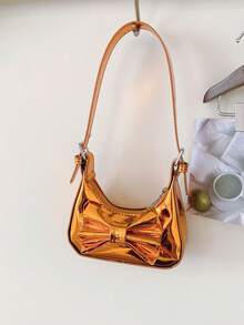Laser Bowknot Mini Handbag, Mother-Daughter Matching Underarm Small Bag Accessory - A - View 8