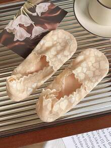 Women Summer Socks Lace Heart Sock Antiskid Invisible Shallow Mouth Thin Boat Socks - Multicolor - View 4