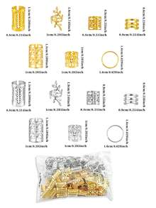 140个金属发夹、发圈、发饰，适用于编发，可调节发饰，发爪，发夹，发卡，发卡 - 彩色 - 查看 7
